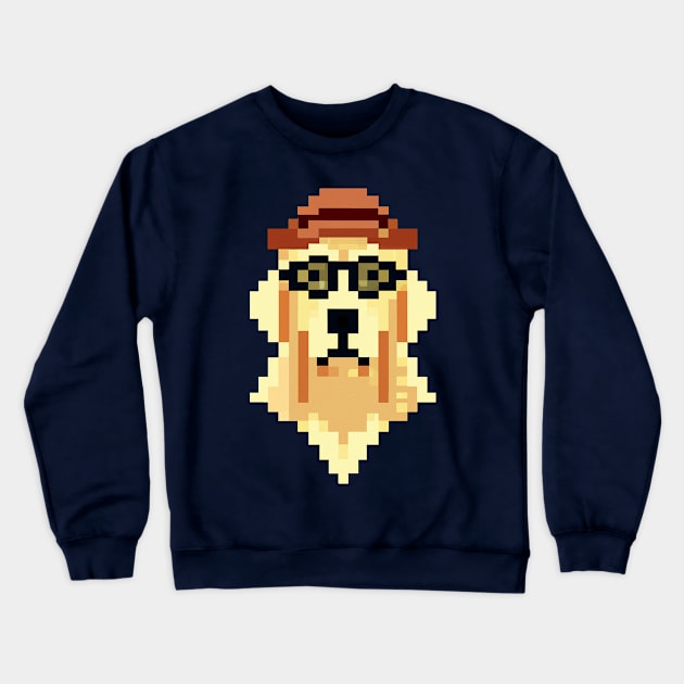 Pixel Golden Retriever Dog Lover Puppy Crewneck Sweatshirt by BetterManufaktur